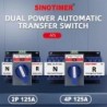 Comutator automat transfer SINOTIMER 125A 4P, ATS trifazic retea – generator, mod automat si manual